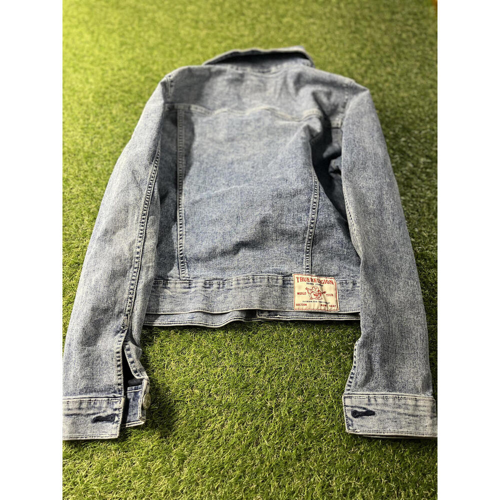 True Religion Brand Jeans Juniors Large Jean Jacket Denim - Picture 3 of 12